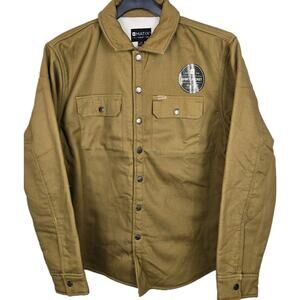 Matix Canvas Jacket Shacket Chore Sherpa Lined Snap Tan Size L NEW Gorpcore Farm